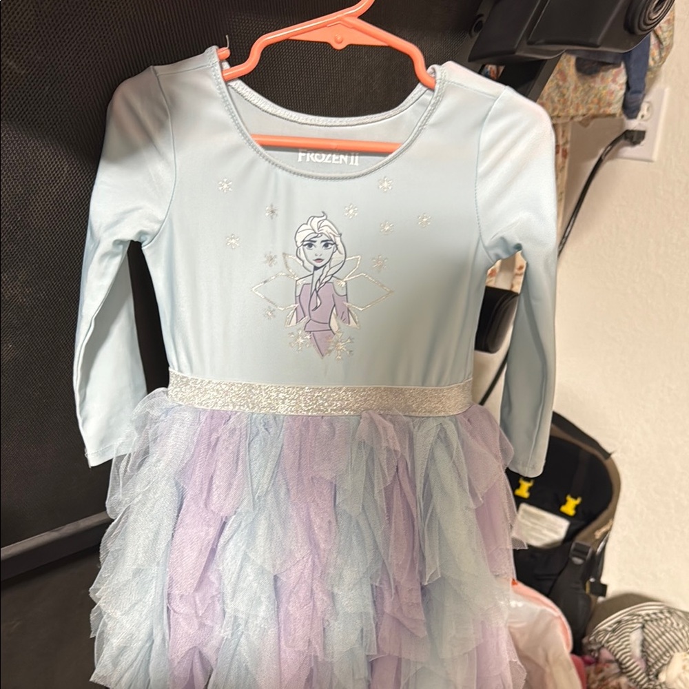 Frozen Disney Blue and Purple Nightgown Pajamas